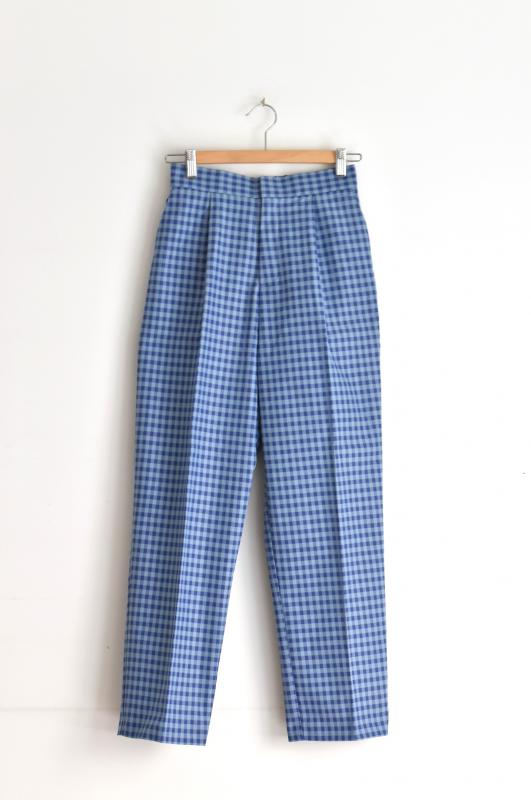「hunch」gingham check tapered pants -blue- (women)
