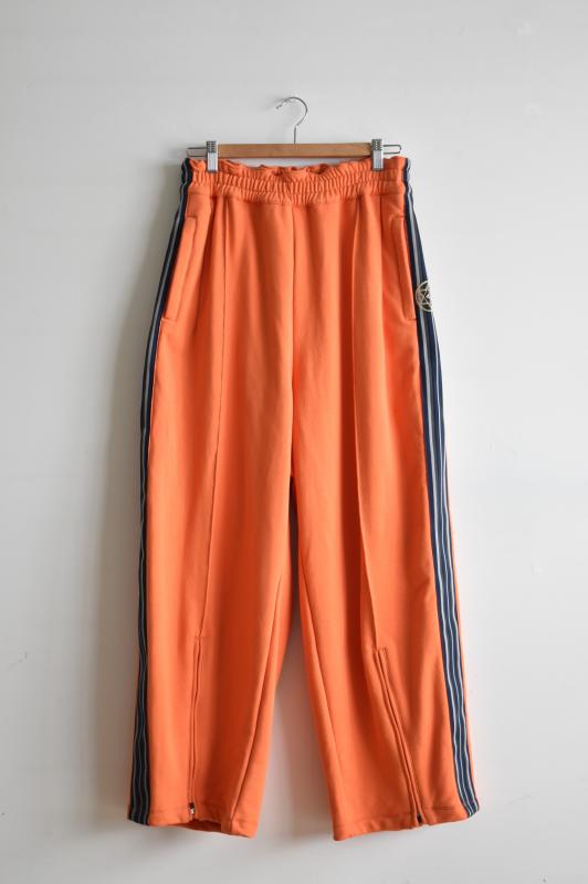「leh」sweat wide track pants -orange-