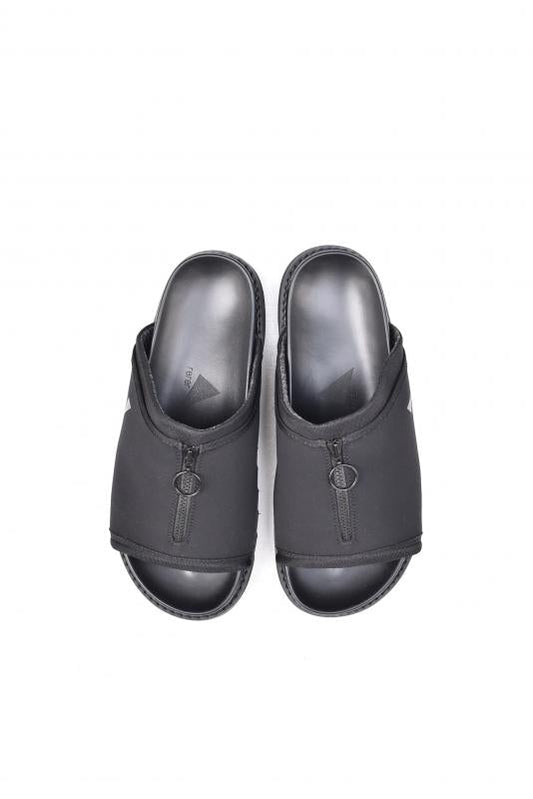 「rerer」LIMONTA zip sandal -black-