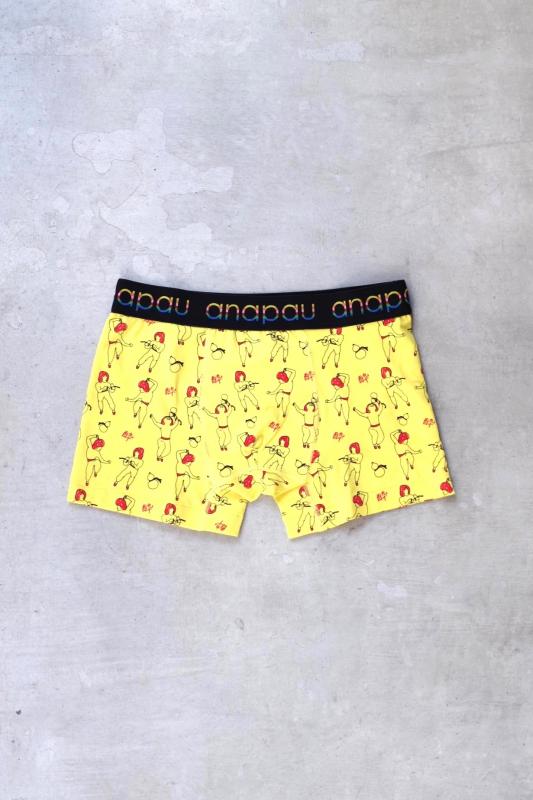 「anapau」boxer pants -酔拳 yellow-