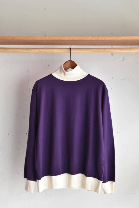 「amne」jersey turtle tee -grape-