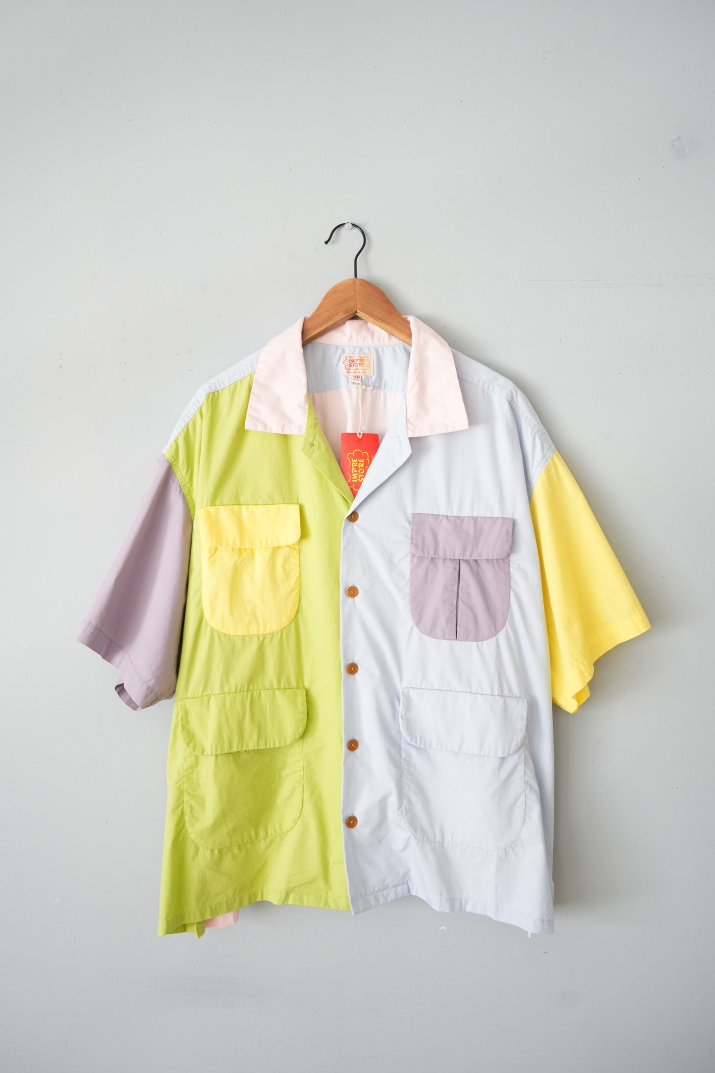 「IMPRESTORE」crazy open collar s/s shirts