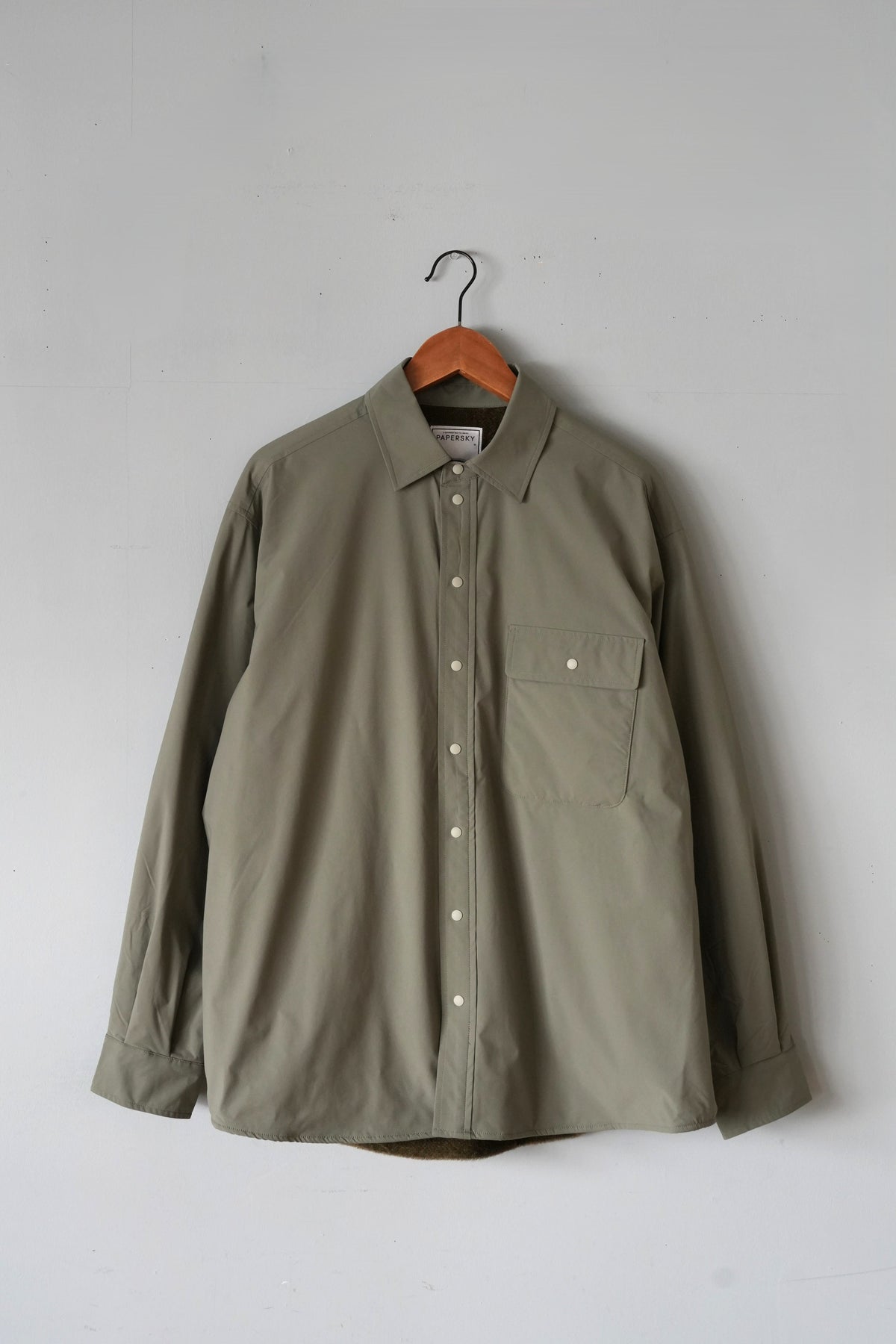 「PAPERSKY」HIKE&BIKE warm light shirt -light khaki-