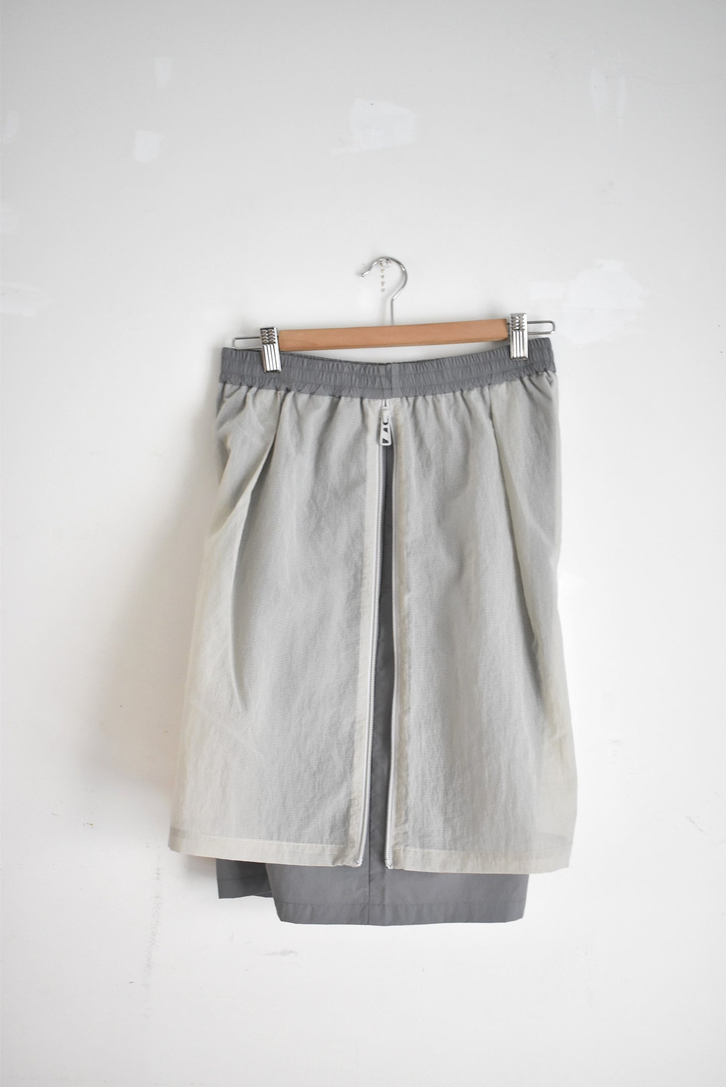 「F/CE.」mesh layered wide short pants