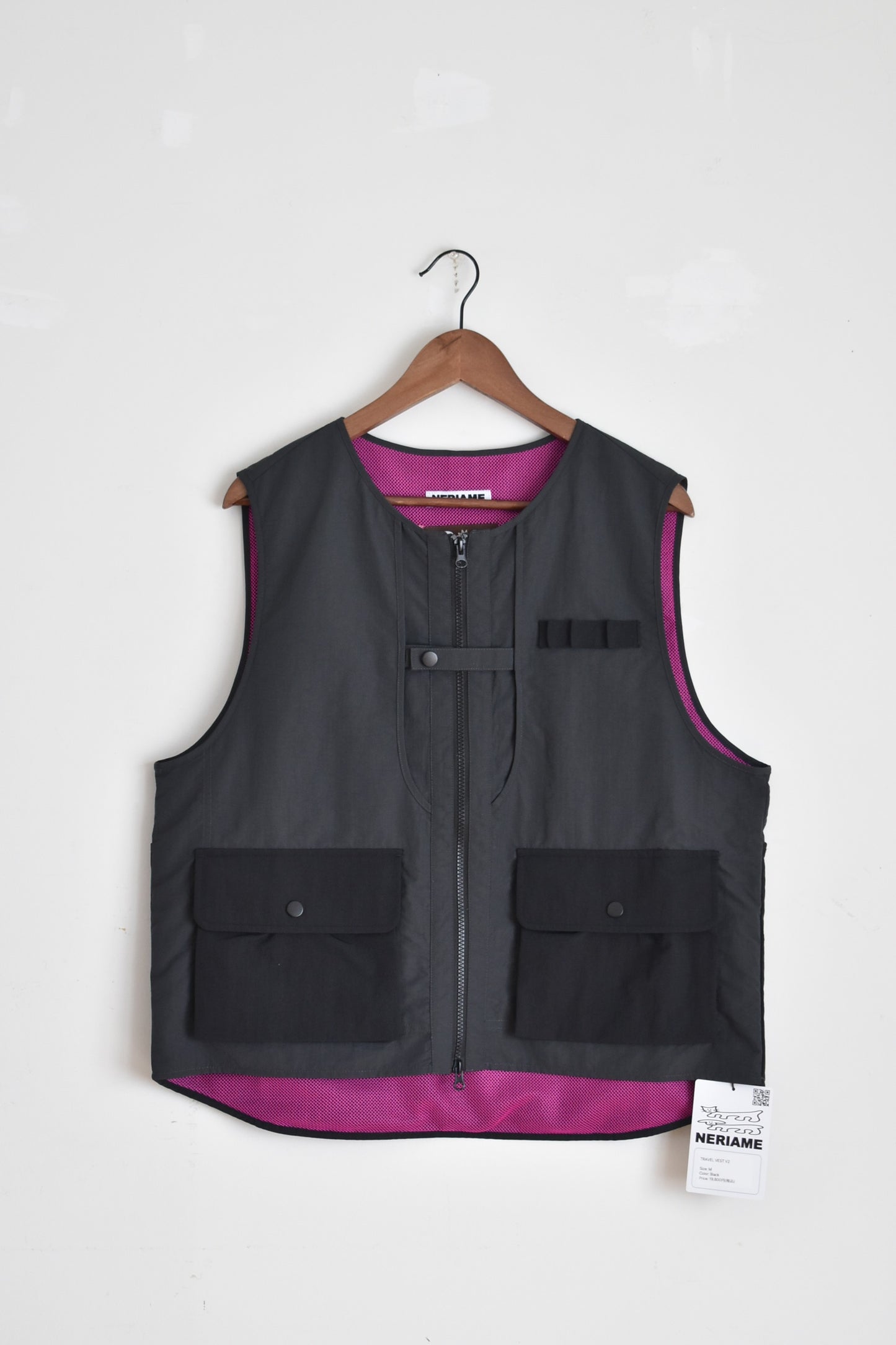 「NERIAME」travel vest v2 -black-