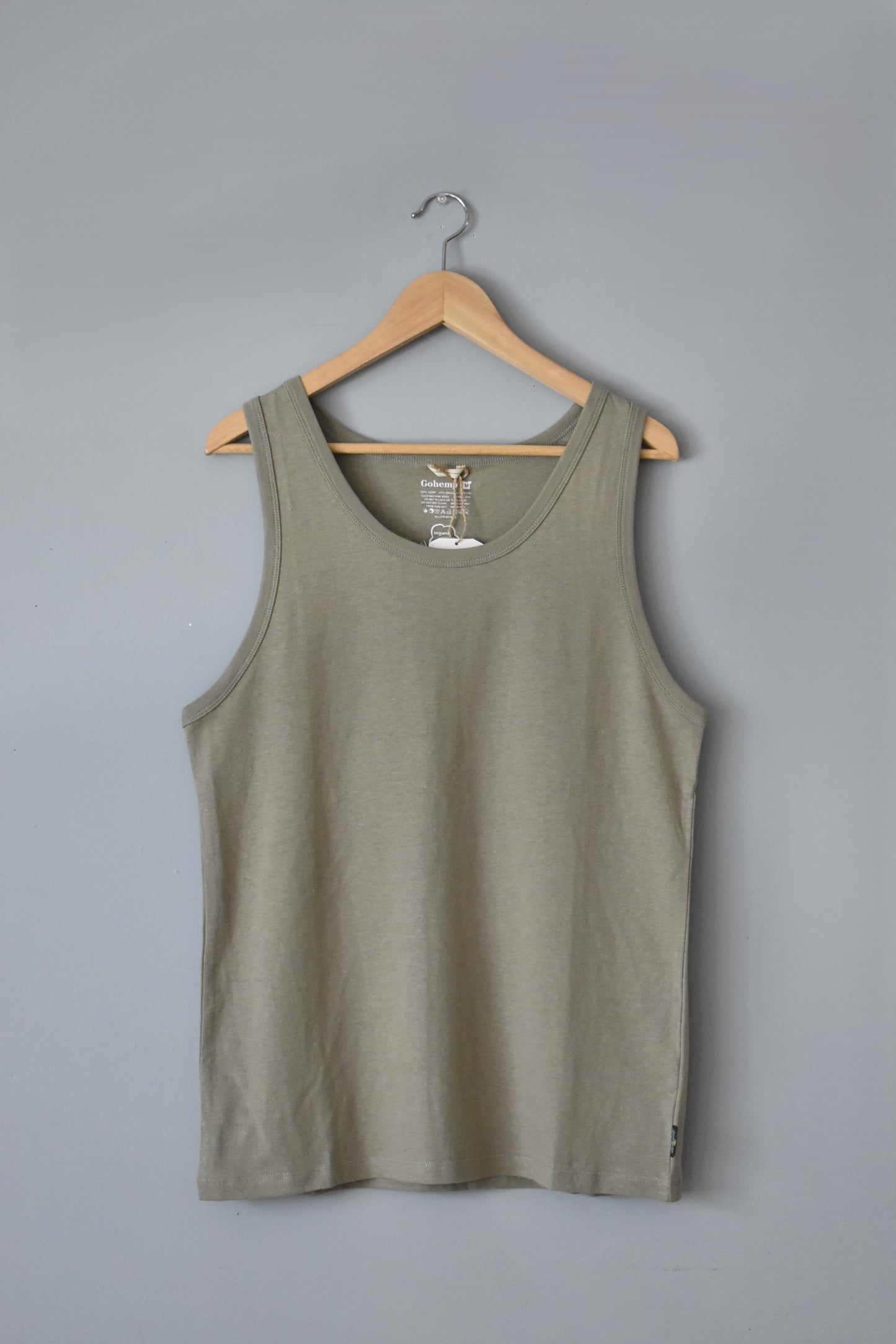 「GOHEMP」fineday tanktop -sand stone-