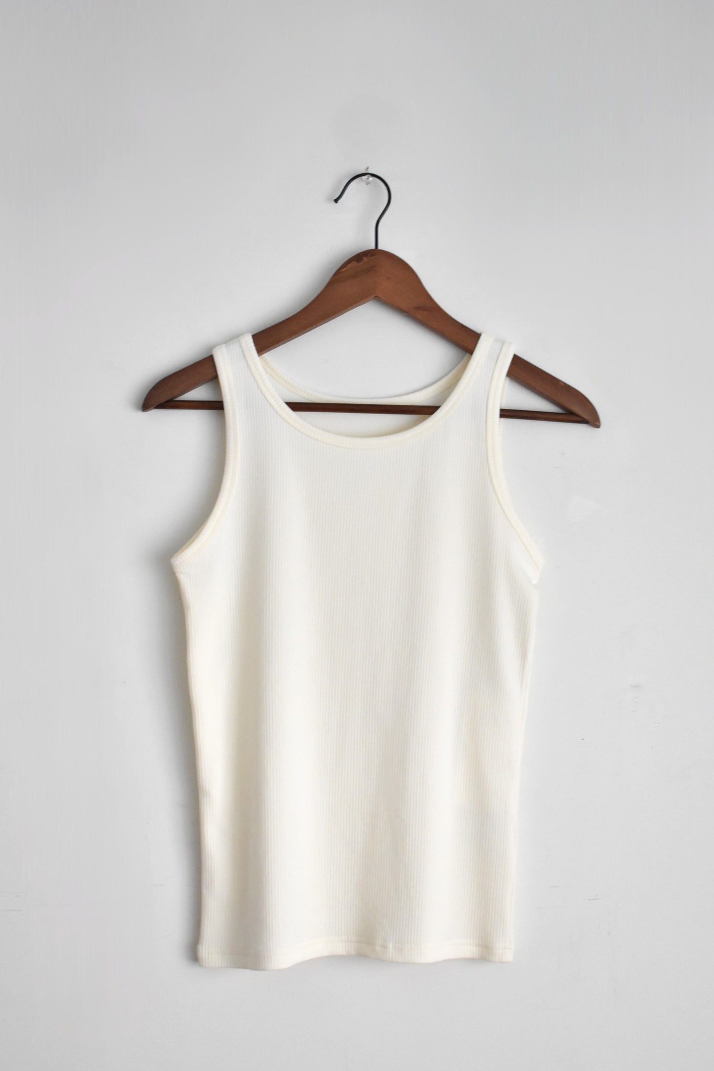 「hunch」rib tank top -white-