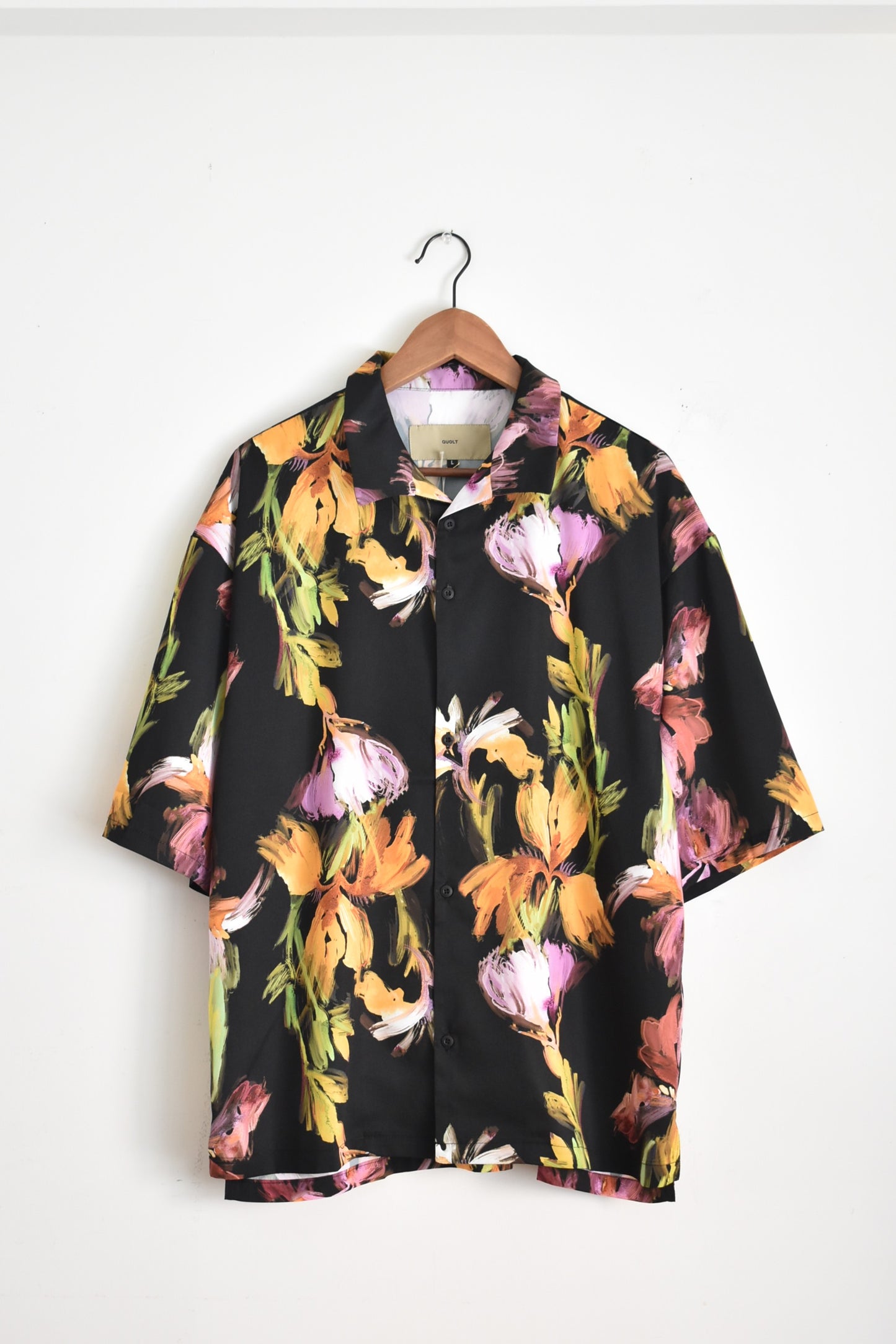 「QUOLT」draw shirts -black-