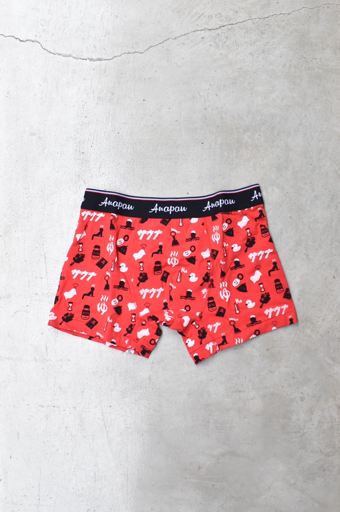 「anapau」boxer pants -銭湯パンツ・red-