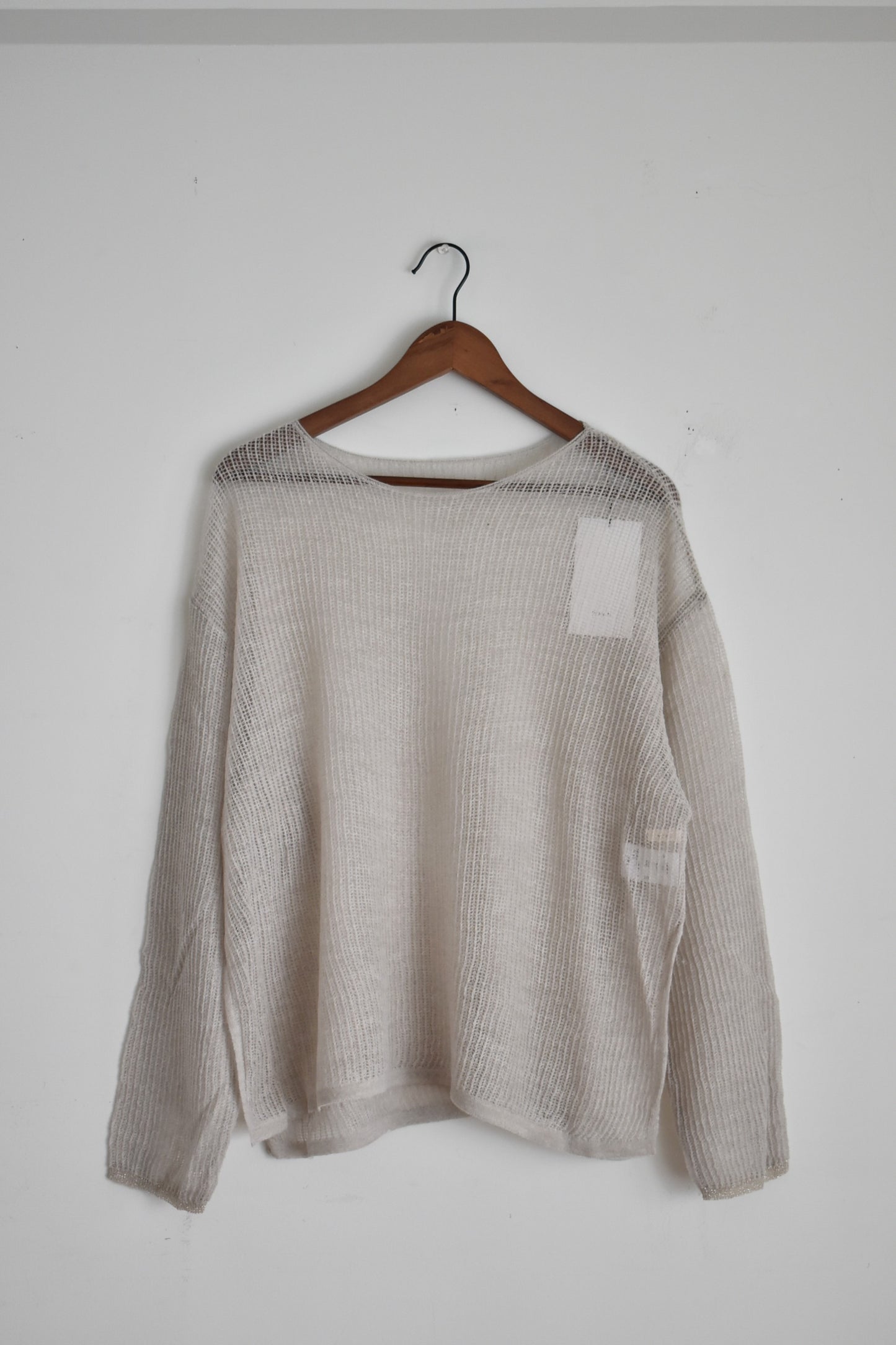 「hunch」sheer mohair knit -grayish beige-
