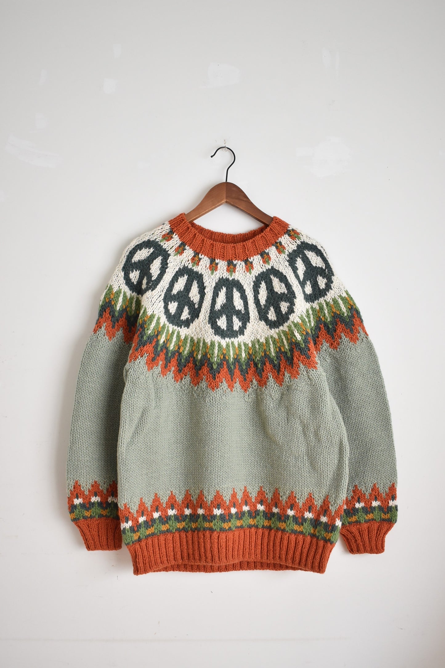 「HAVE A GRATEFUL DAY」PEACE knit -sage green-