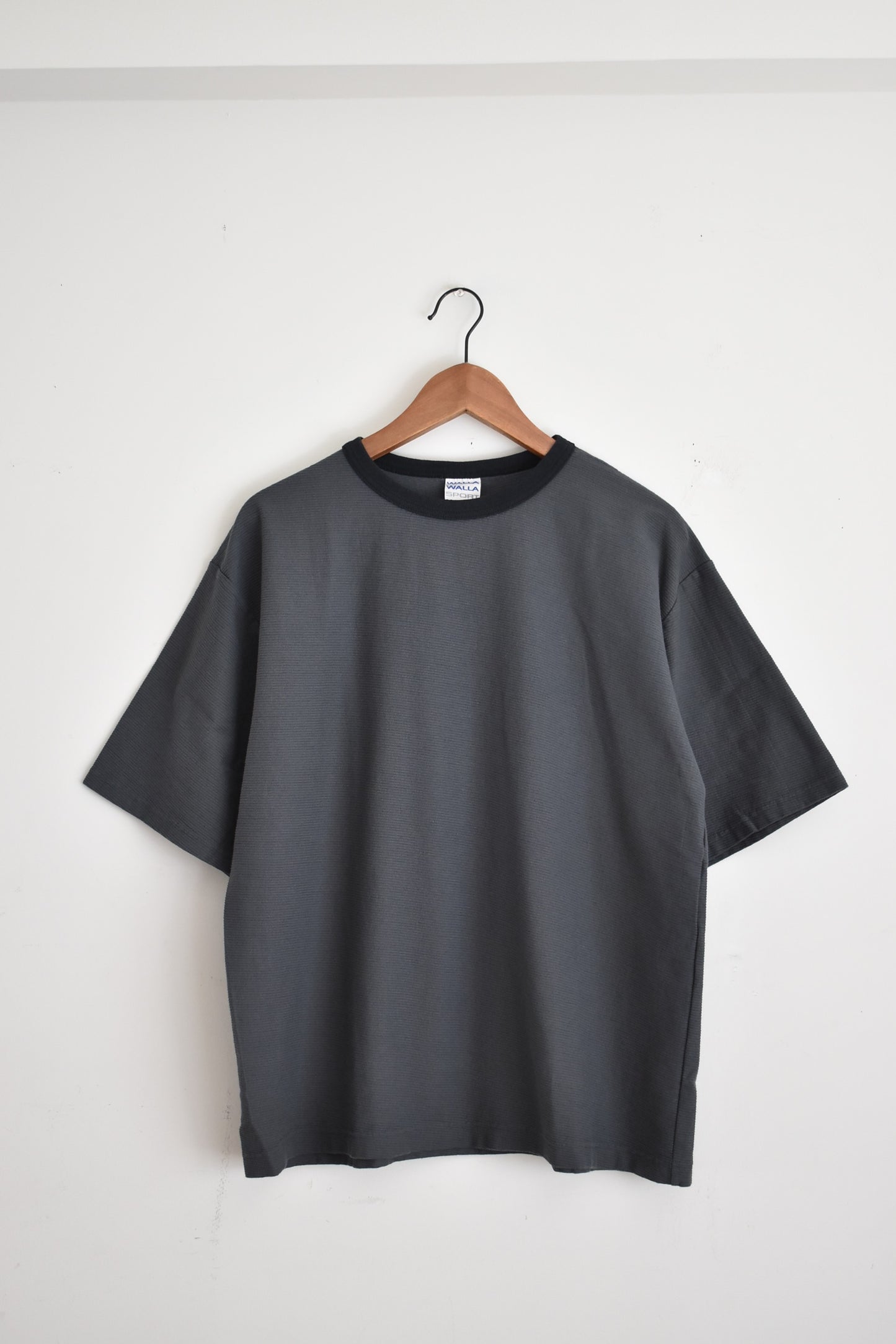 「walla walla sport」ridge 2tone tee -charcoal-