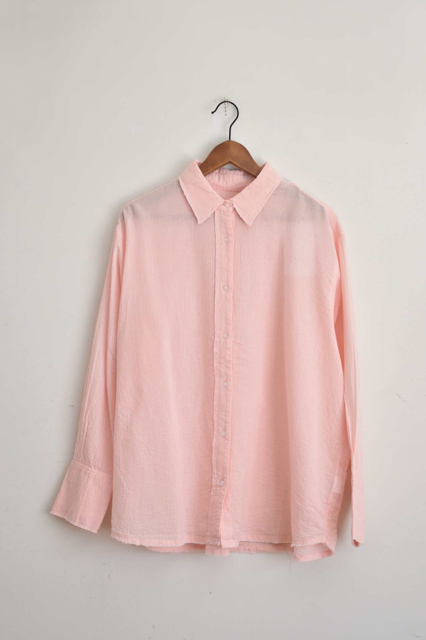 「hunch」dobby stripe shirt -pink-