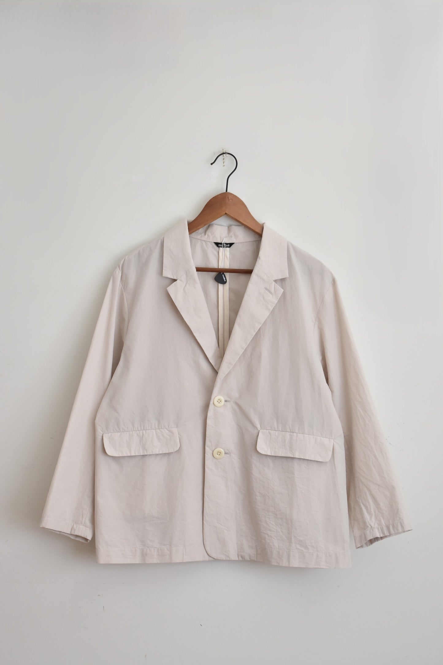 「maillot」mature c/n w's 2B jacket -ivory-