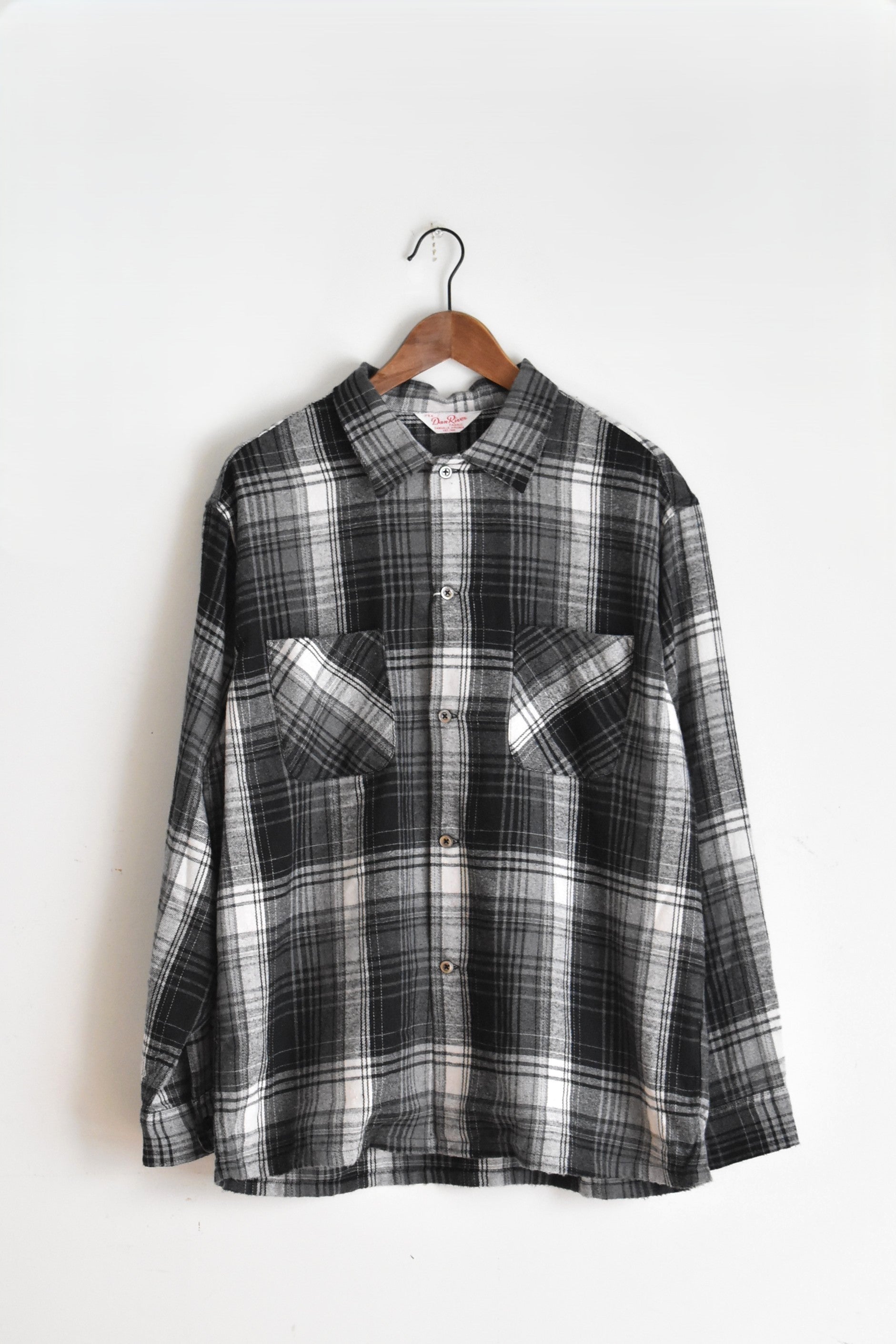 Dan River」worn-out check flannnel shirts -black- – 【セレクト 