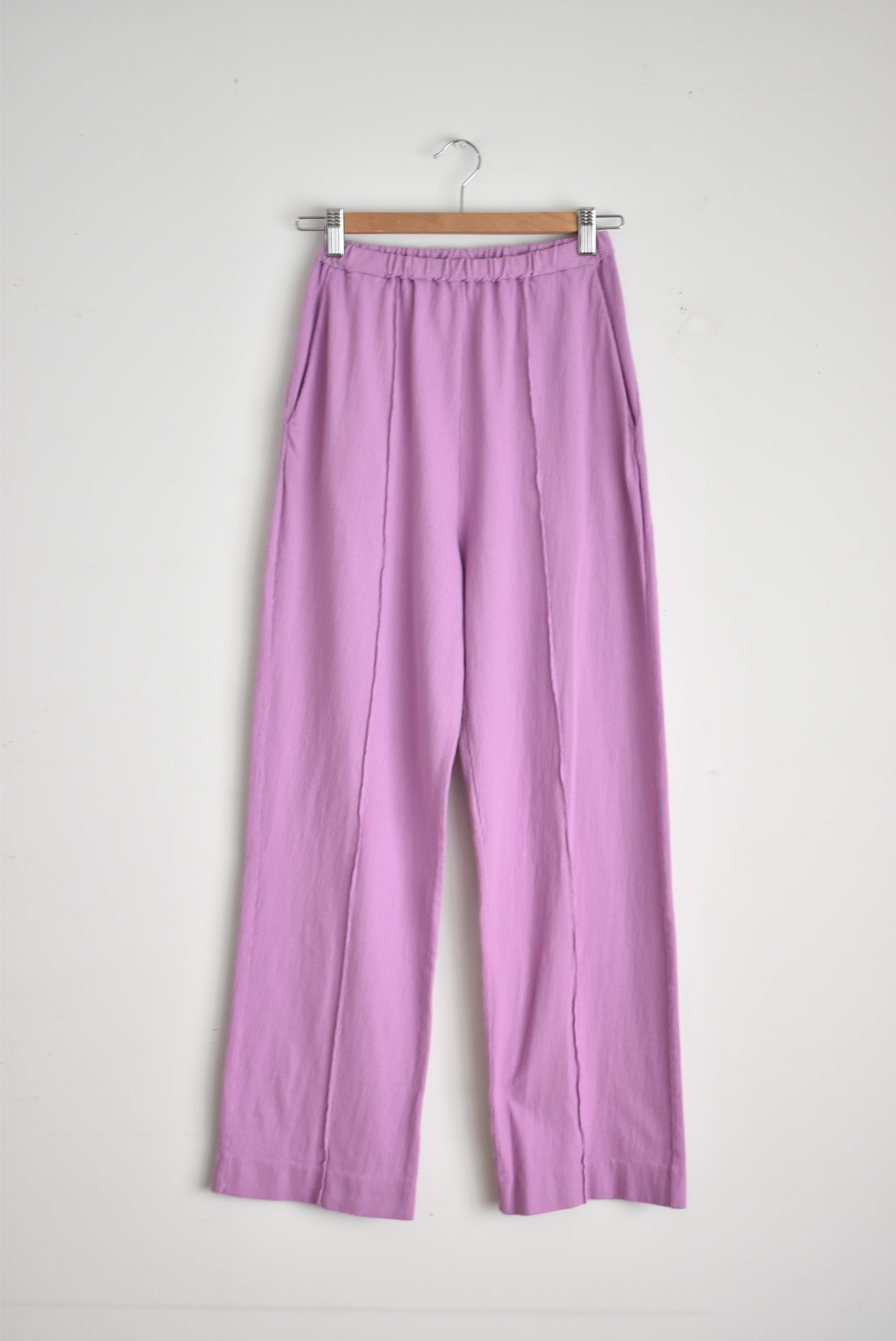 「walla walla sport」ridge vertical pleats pants -purple-