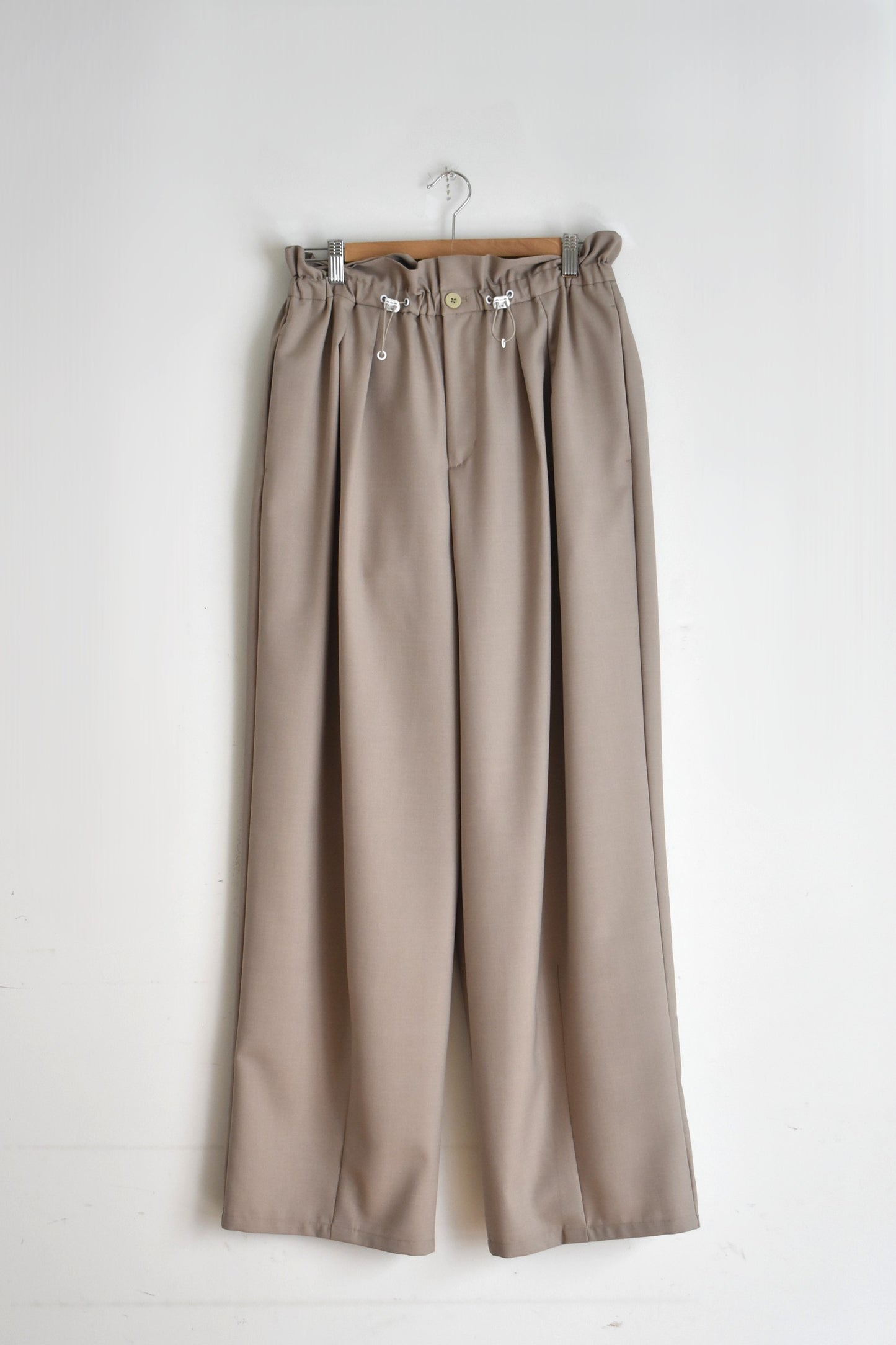 「F/CE.」twistpolyester wide trousers -beige-