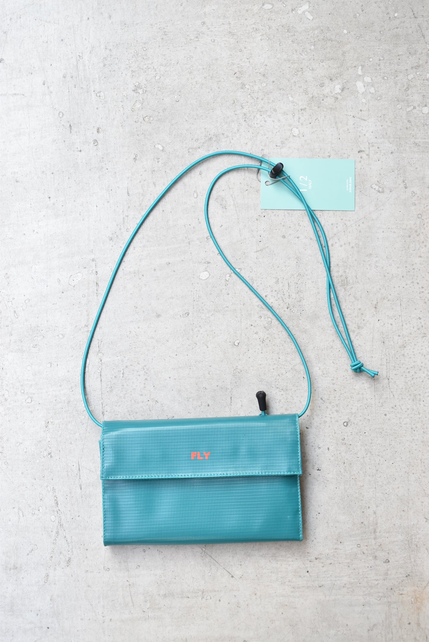 「1/2 HALF」 ”FLY" tarpolin long multi wallet -emerald-