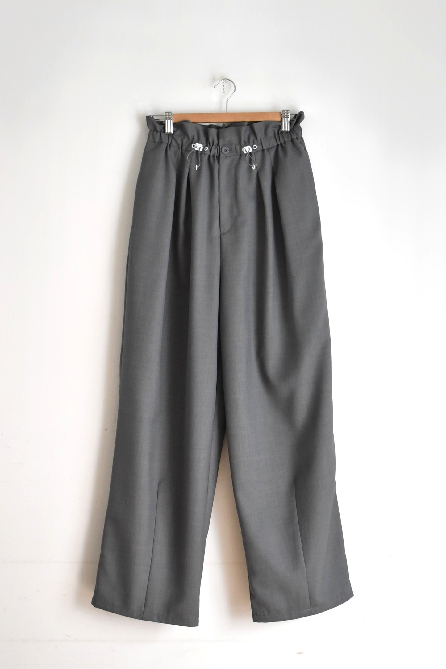 「F/CE.」twistpolyester wide trousers -gray-
