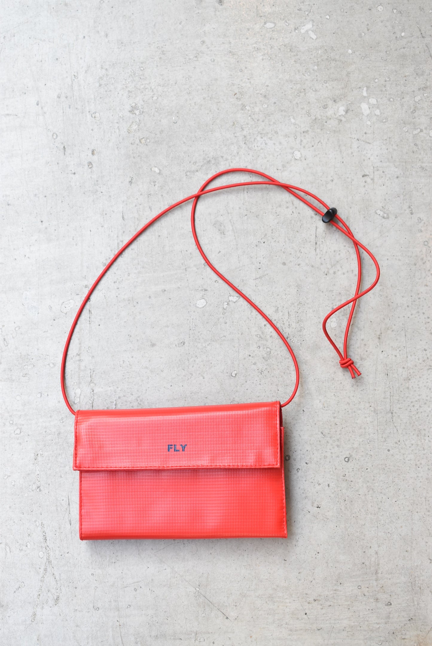 「1/2 HALF」 ”FLY" tarpolin long multi wallet -red-