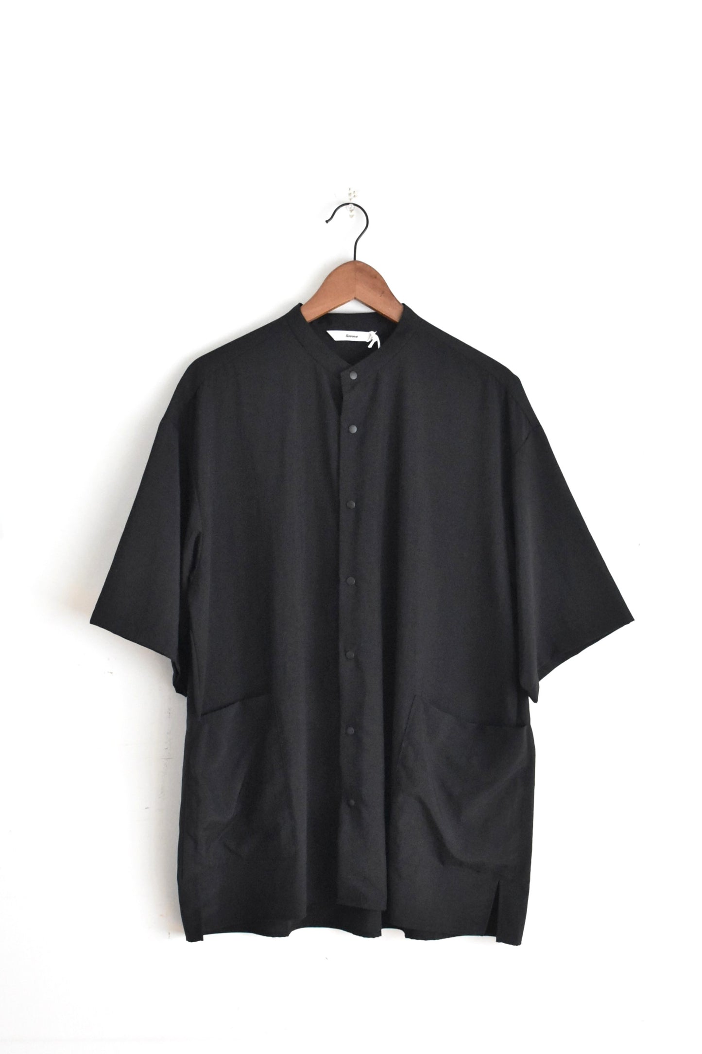 「ämne」nylon park shirts -black-