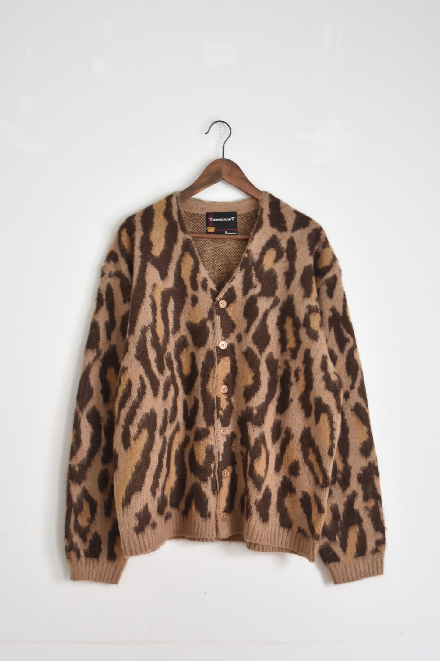 「TOWN CRAFT」shaggy cardigan -leopard-