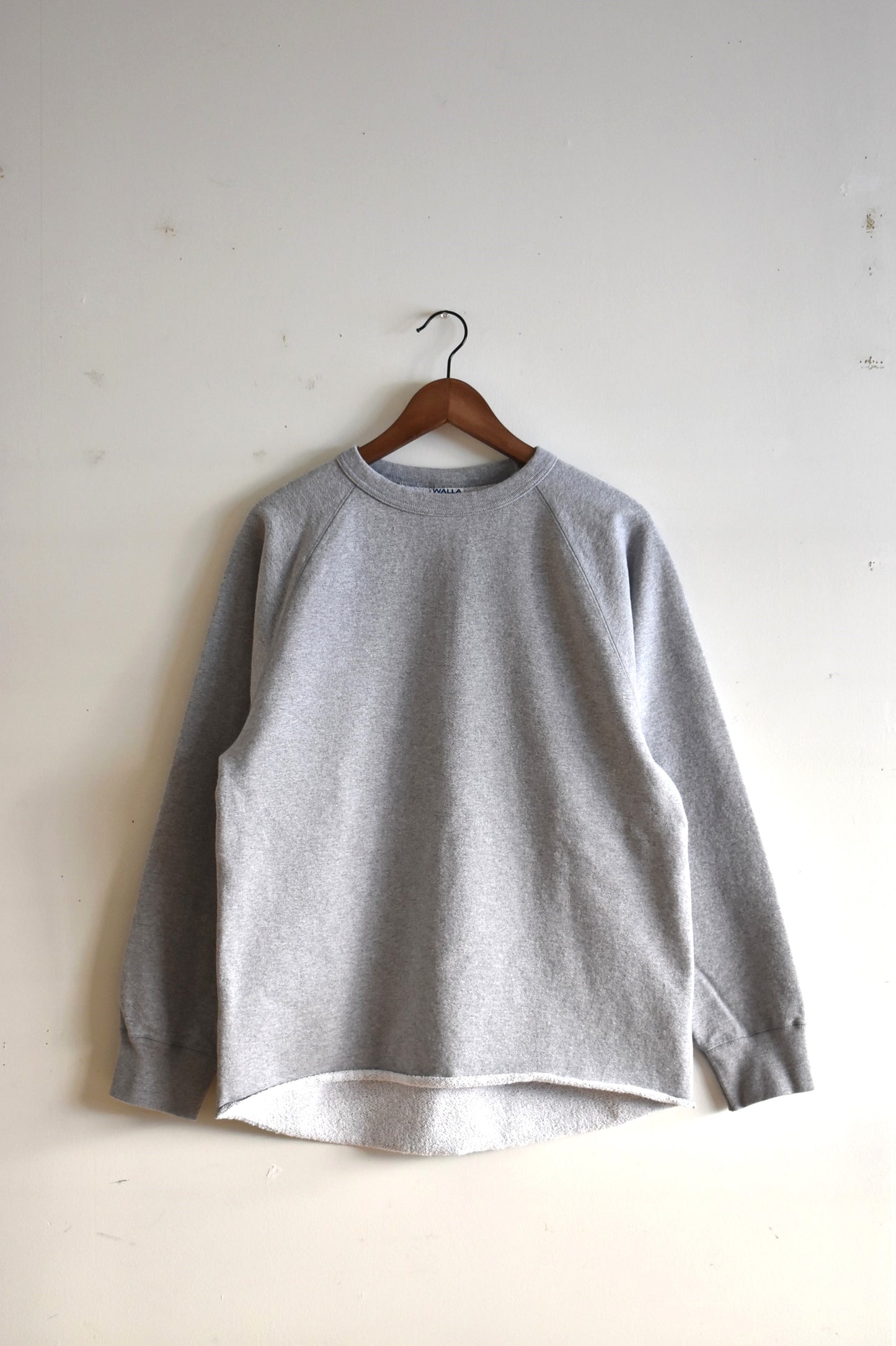 「walla walla sport」13oz crew sweat shirt -heather gray-