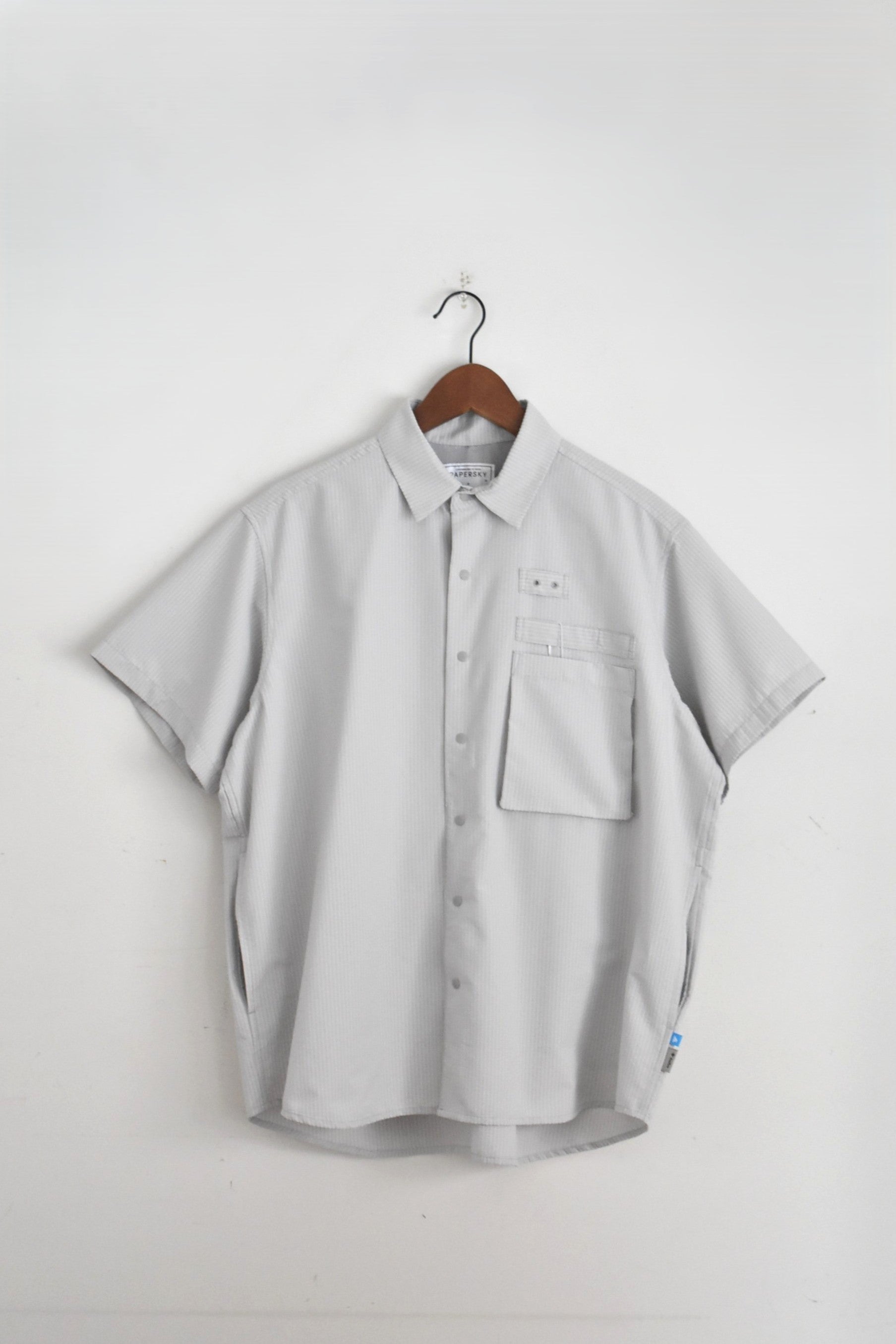 PAPERSKY」HIKE&BIKE CAVE half shirts with Foxfire -lt.gray