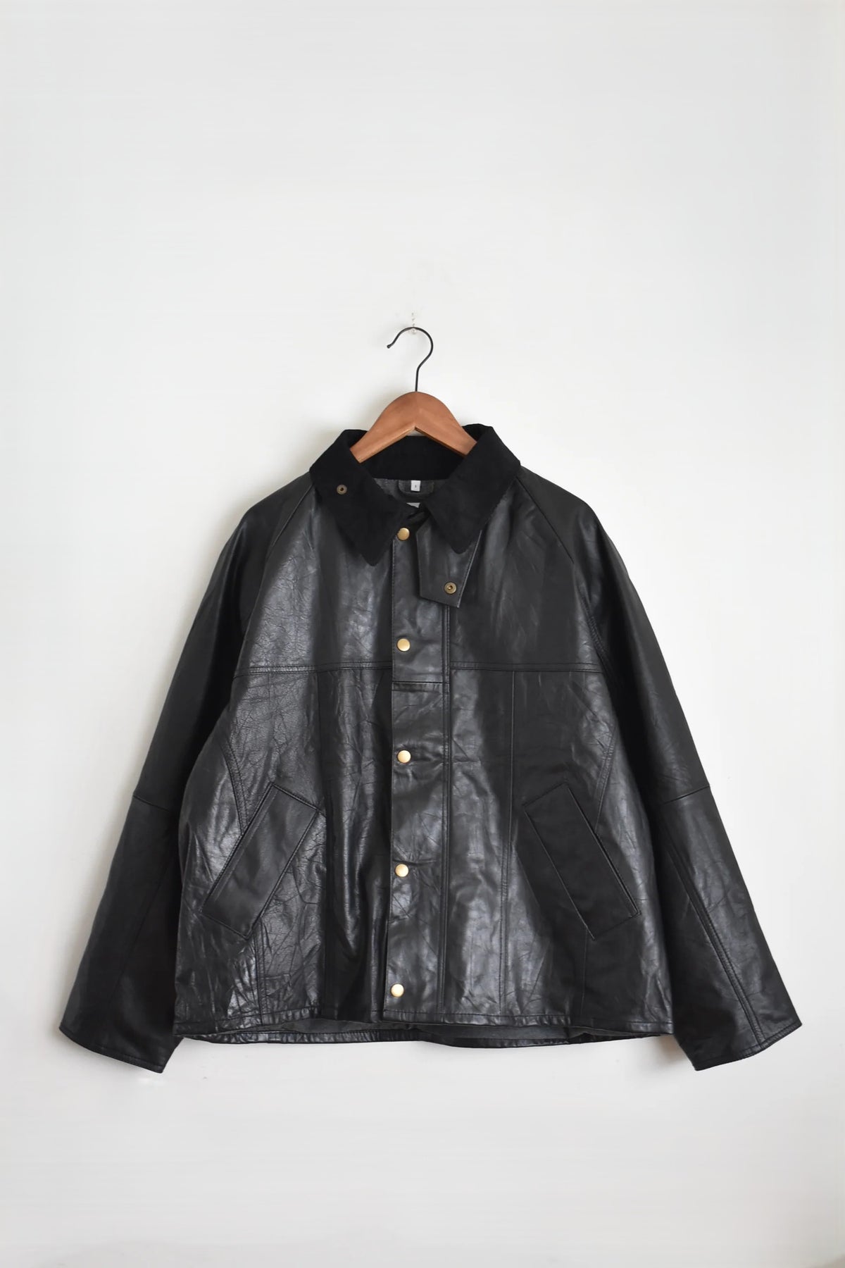 "Yoused" leather drivers jacket