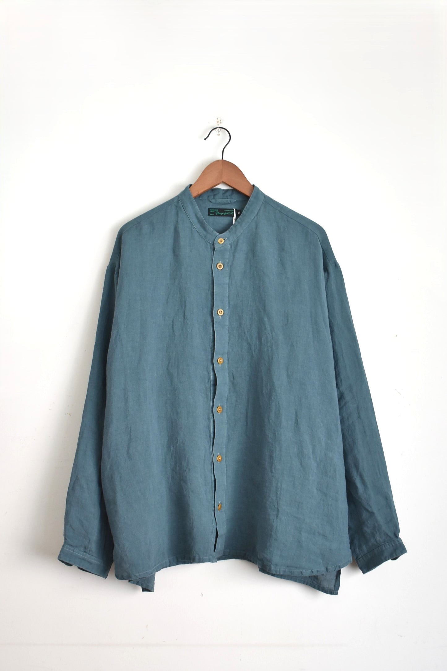 「nasngwam」liberal shirts -smoke blue-