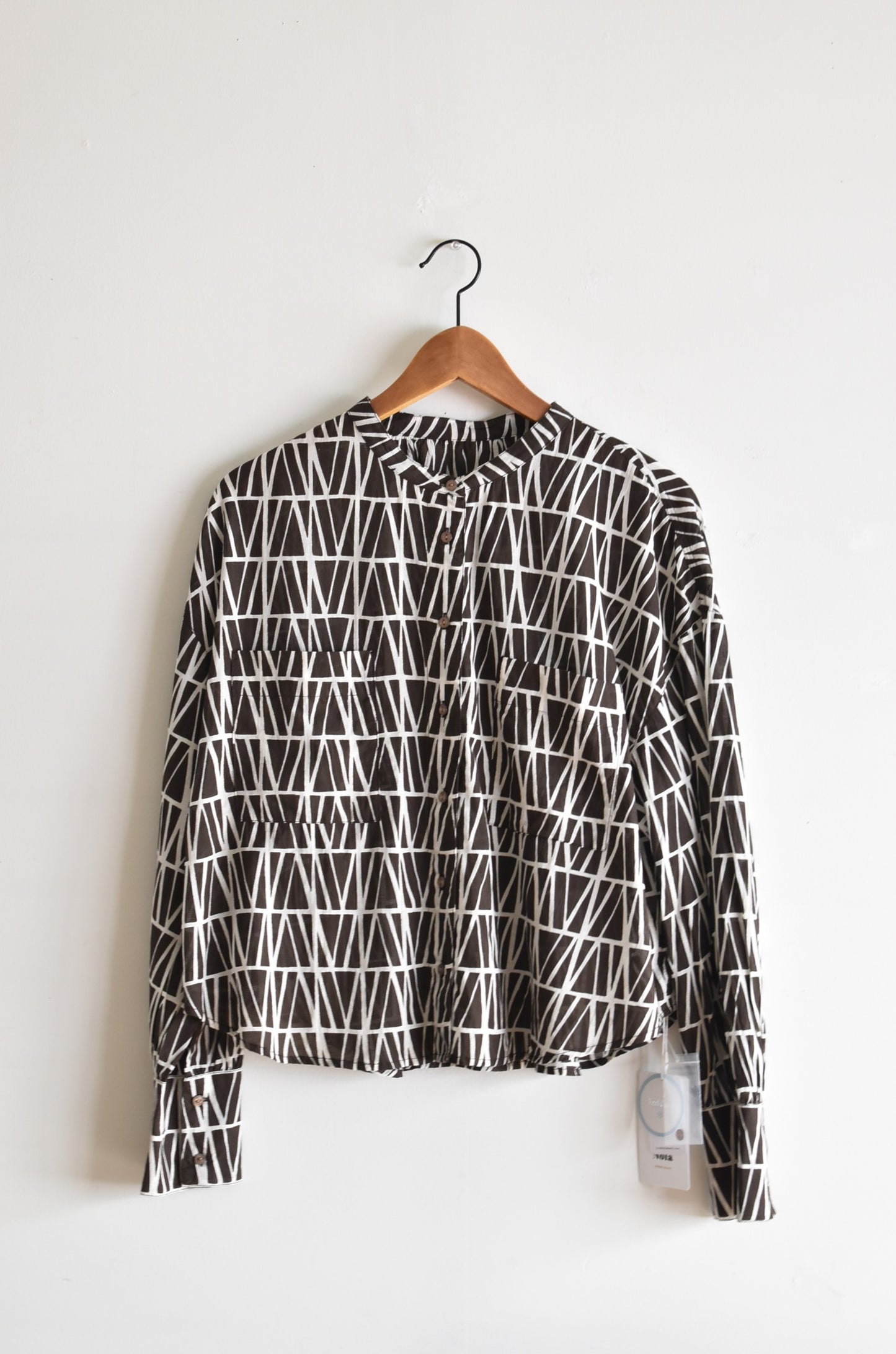「noia」print over shirt -brown- (women)