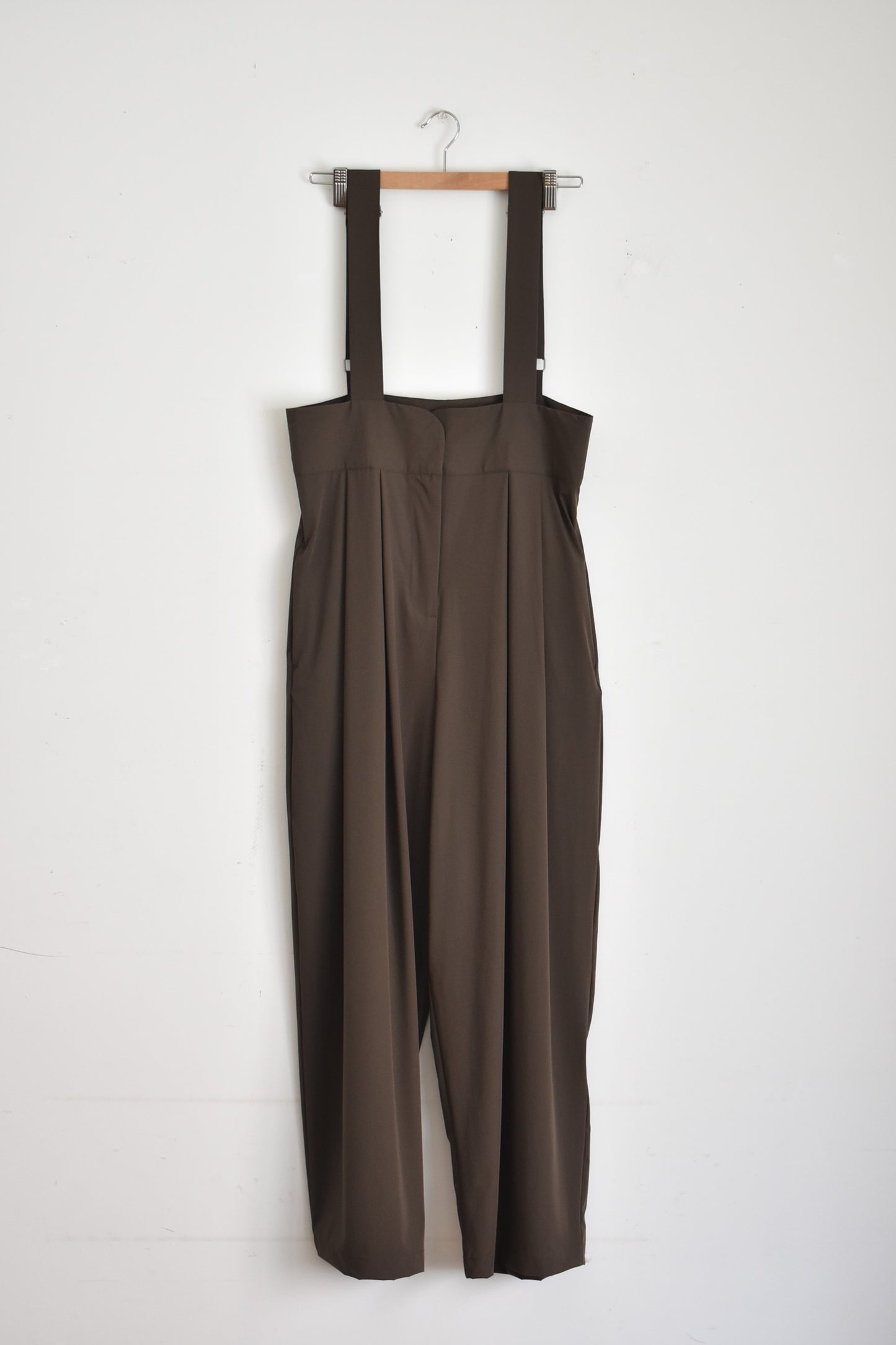 「hunch」ice touch tapered salopette -yellow brown-