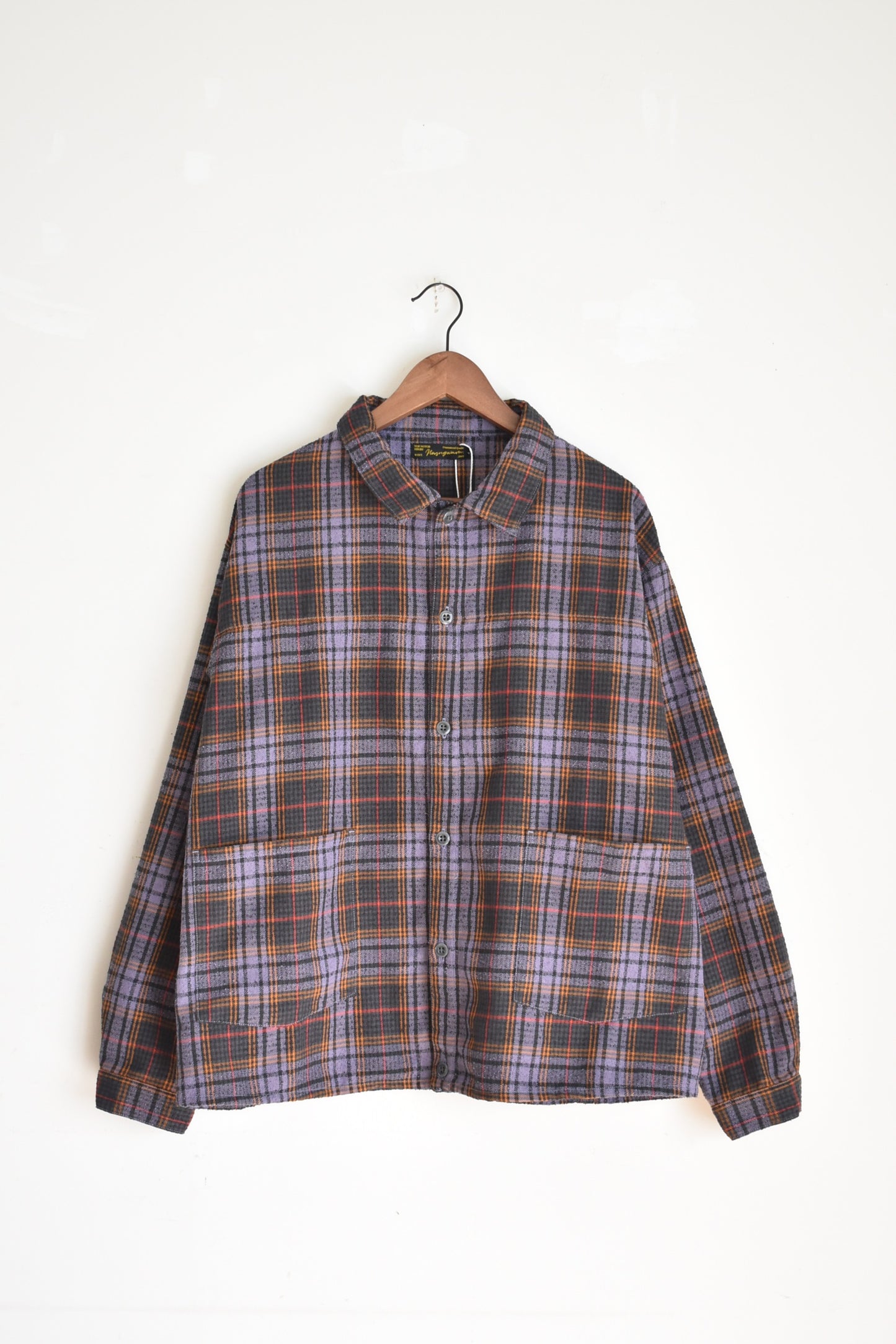 「nasngwam」live check jacket -purple-