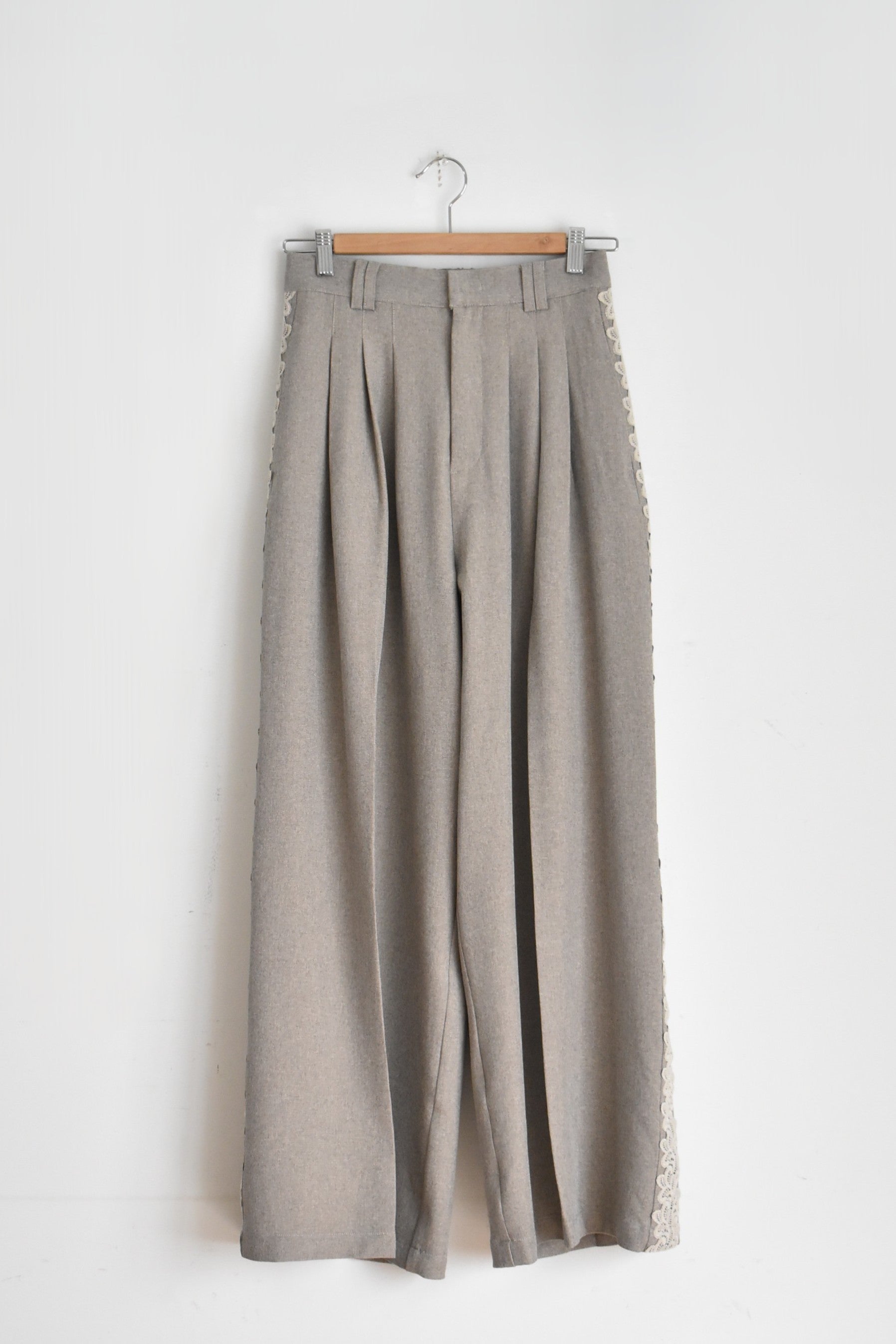 hunch」side lace wide pants -beige- – 【セレクトブランド通販サイト