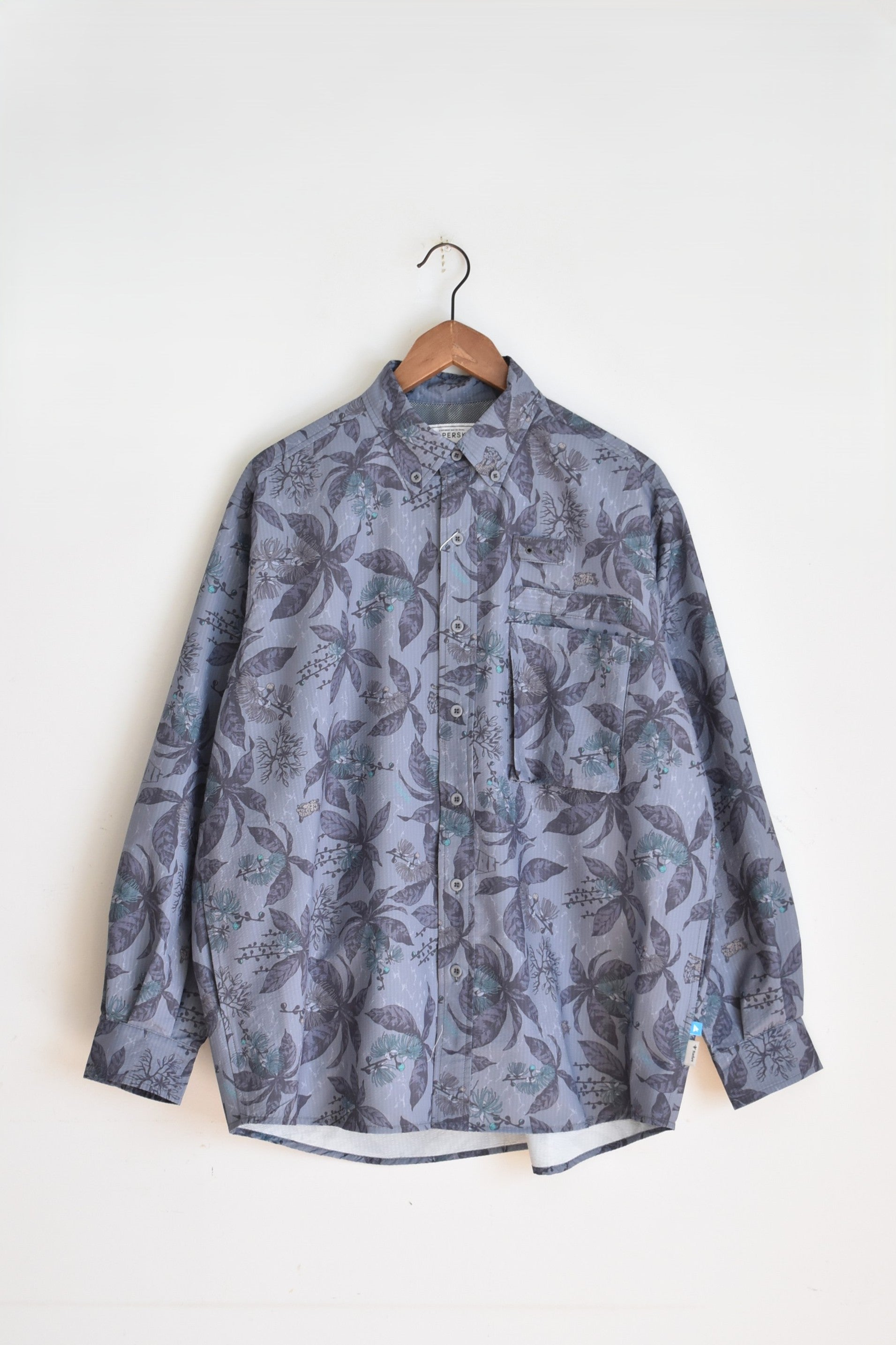 PAPERSKY」HIKE&BIKE CAVE big shirts with Foxfire -chaprint