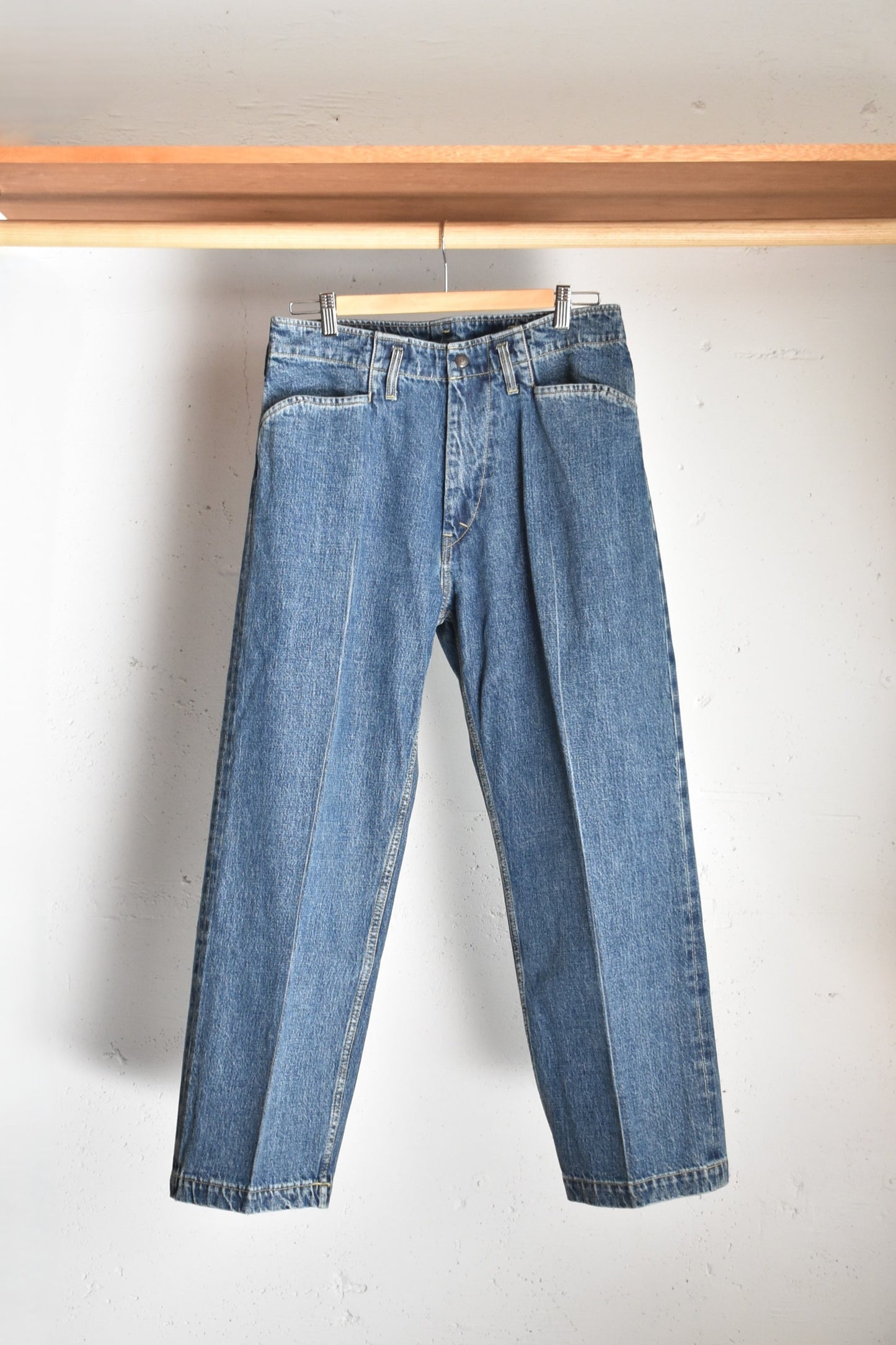 「imprestore」Frisco pants -blue denim vintage wash-