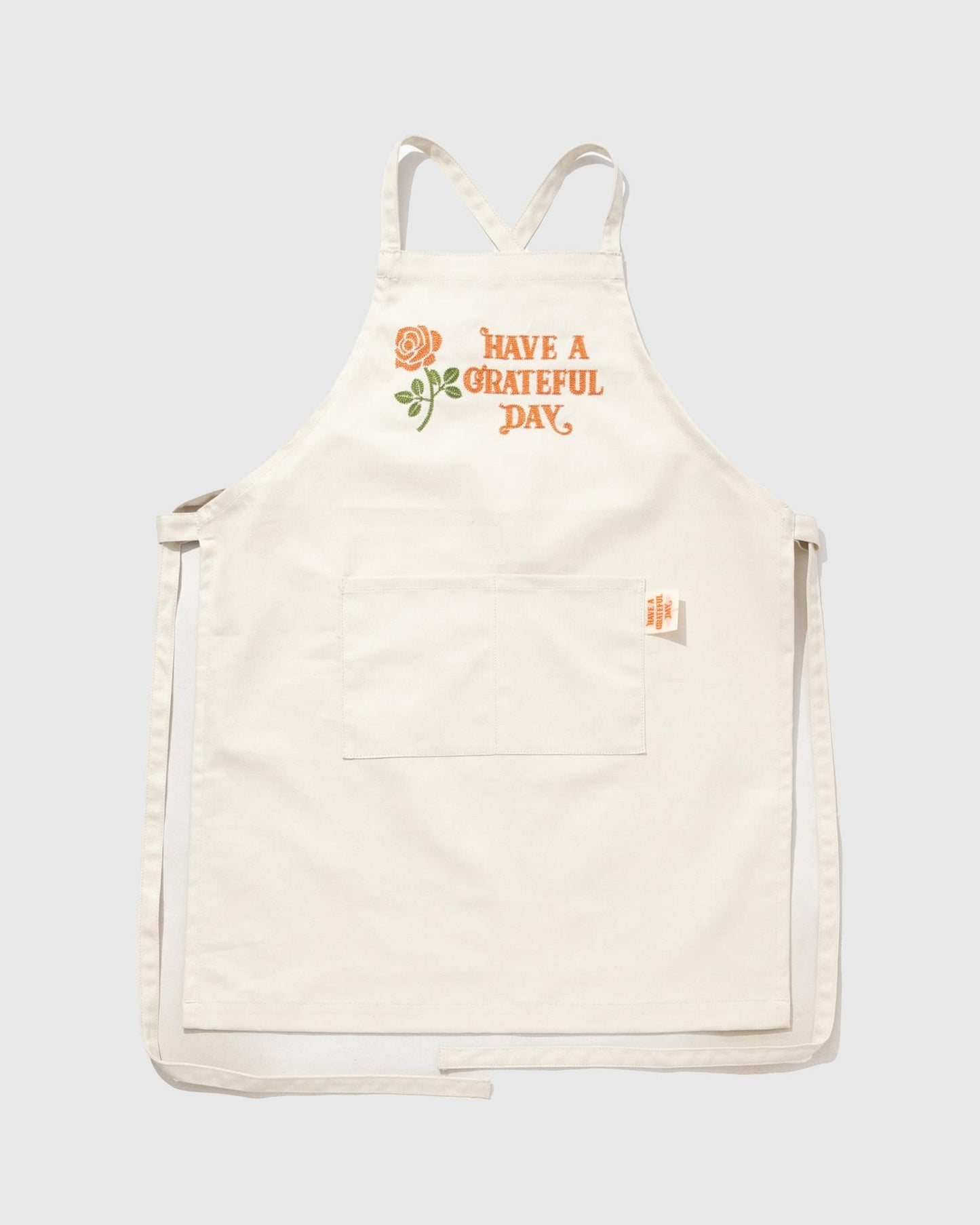 「HAVE A GRATEFUL DAY」apron -natural-