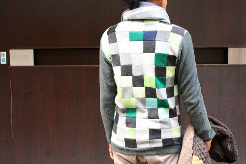 着てみました　×　BICOLOR　ARAN　CARDIGAN