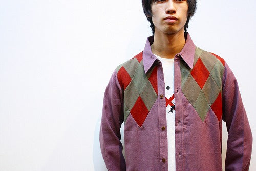 「mashRe」　patchwork　shirts