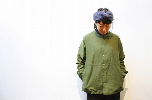 「maillot」 military cloth snap cardigan