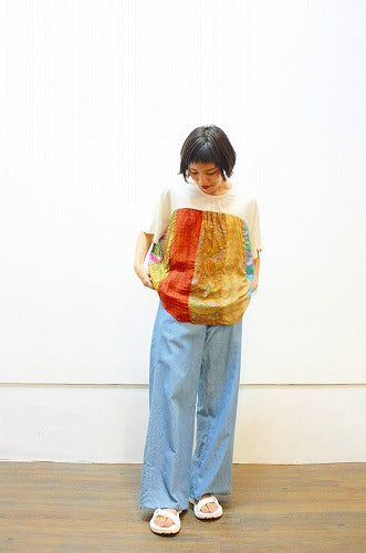 「nebulavo」 old sari fluffy tops