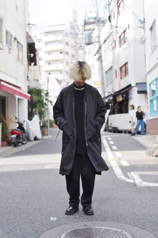 「modem design」nocollar coat