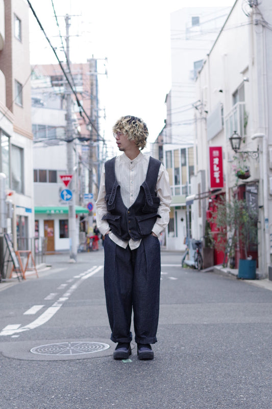 「KAFIKA」cocoon pants -check-