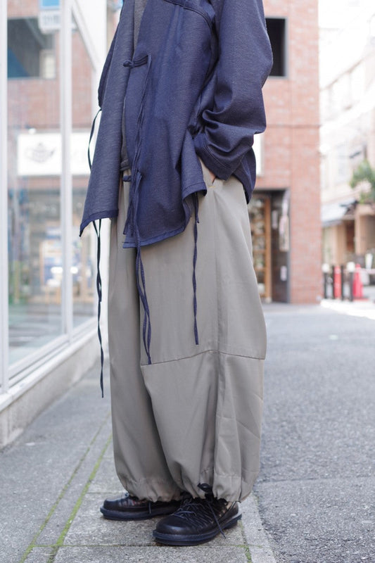 「leh」X band wide pants