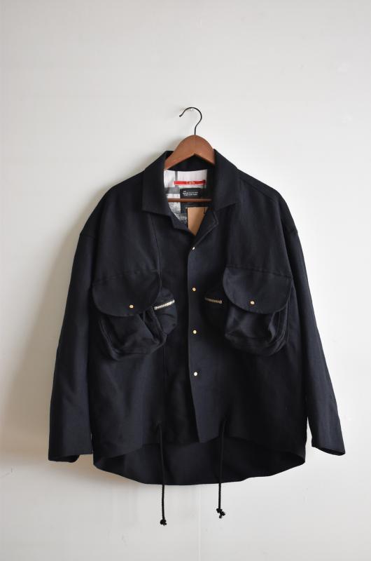 「leh」photograph shirts jacket -black-