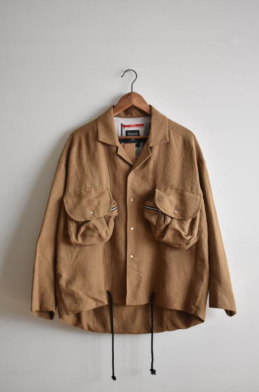 「leh」photograph shirts jacket -camel- 