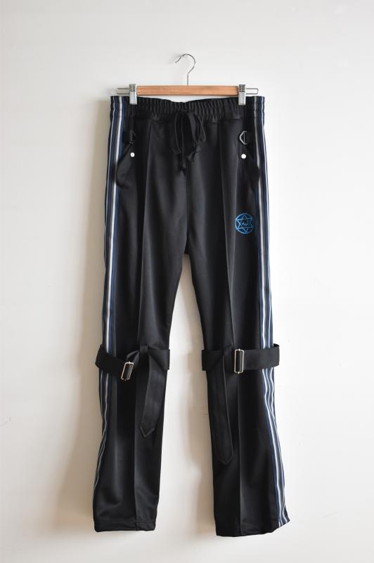 「leh」bondage track pants -black-