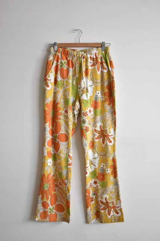 「HAVE A GRATEFUL DAY」flower cut easy pants
