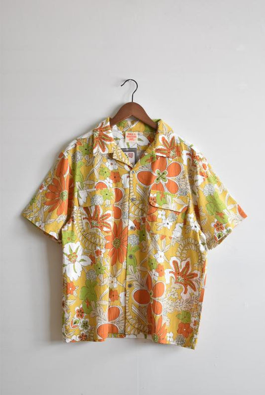 "HAVE A GRATEFUL DAY" beach open collar s/s shirts 