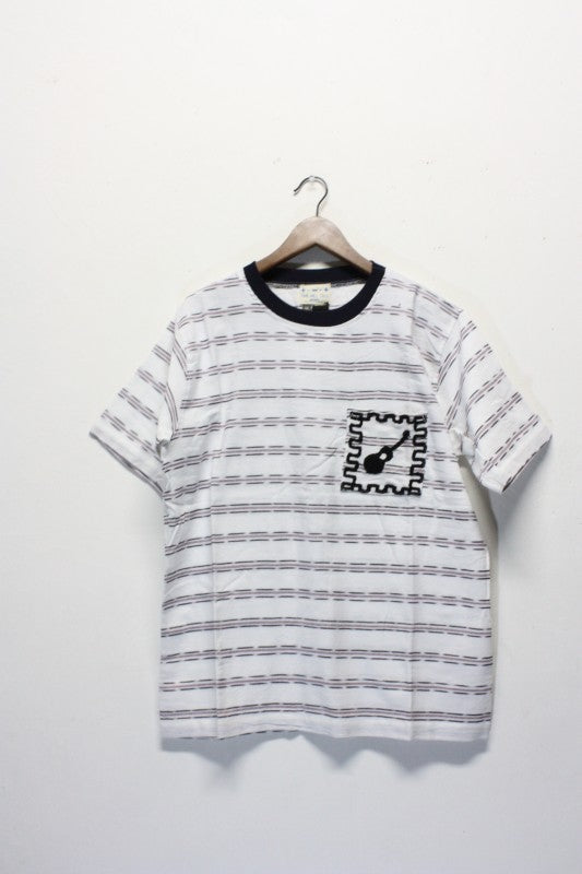 「time will tell works」s/s pocket tee-white